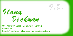 ilona dickman business card
